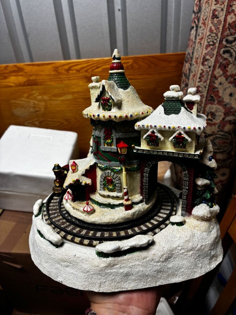 North Pole Village Train Station Christmas Decoration Hawthorne Village 