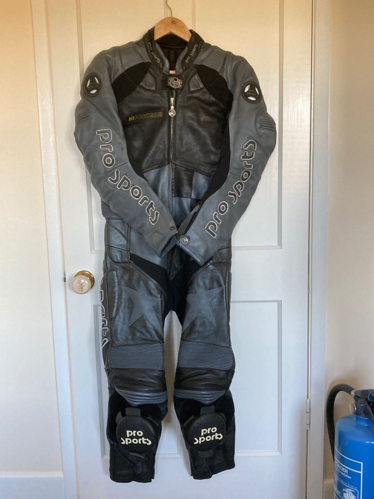 MENS HEIN GERICKE PRO SPORT FULL LEATHER SUIT COMPLETE WITH SLIDERS