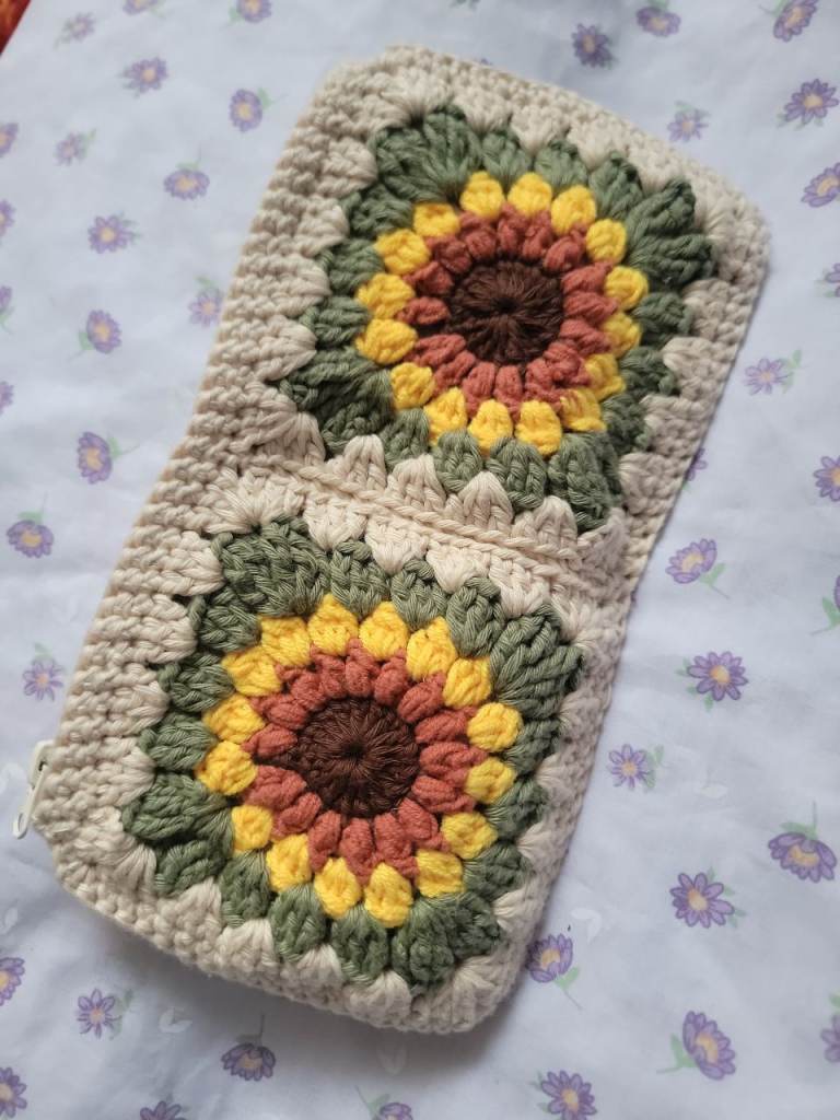 Handmade crochet makeup bag 