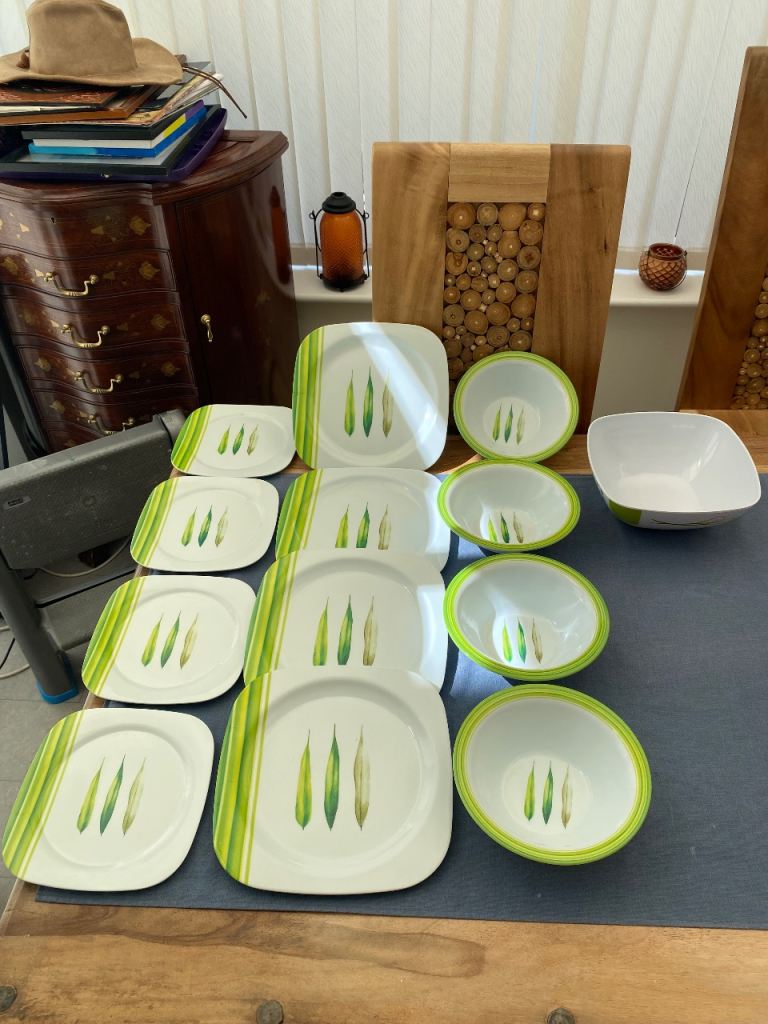 Green Melamine Dinner Set 