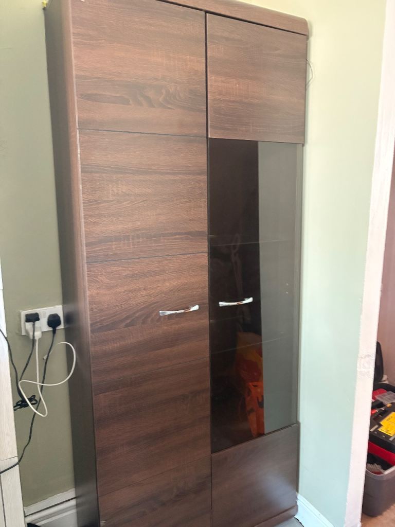 Sideboard and two tall storage cabinets 