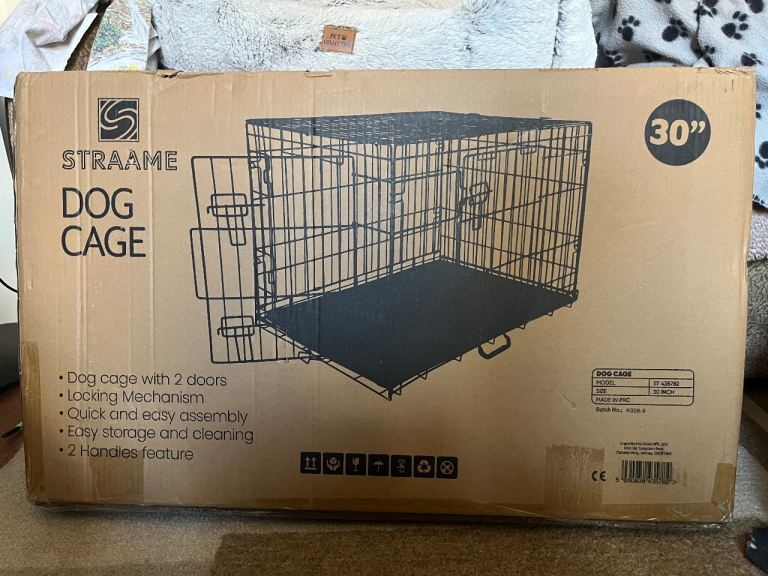 Brand new in box 30” Dog crate.