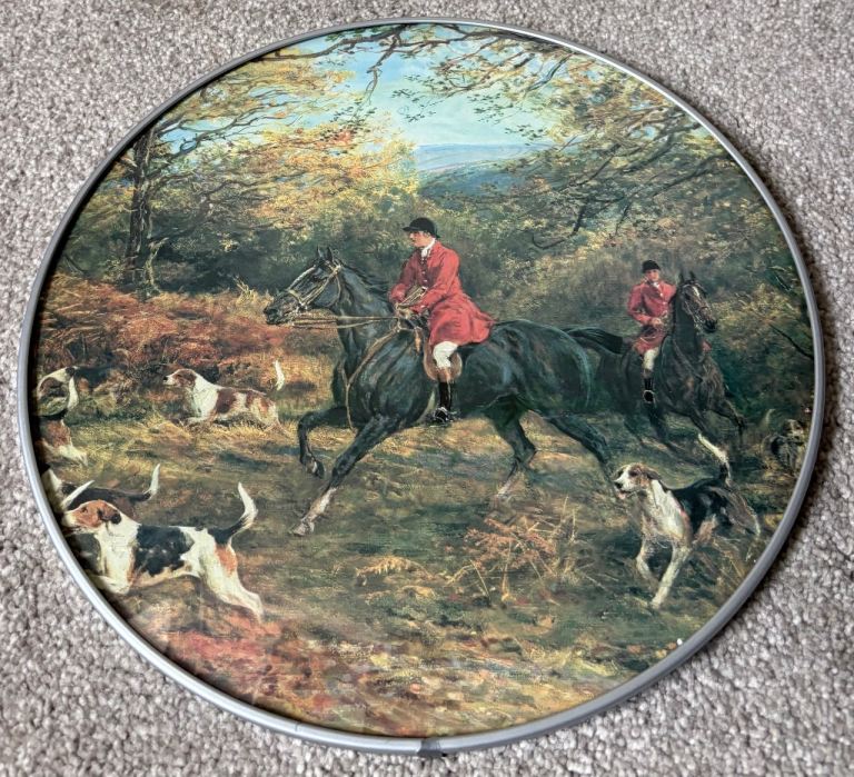 Vintage, Framed, Hunting Scene, Wall hanging.