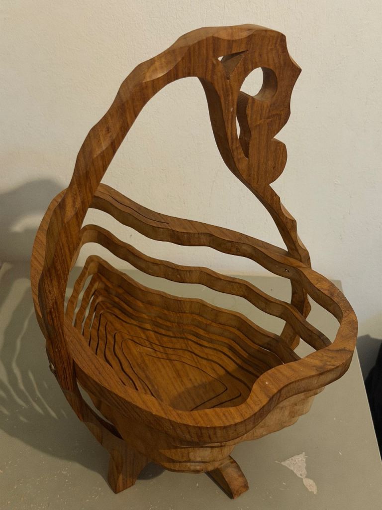 Wooden fruit basket