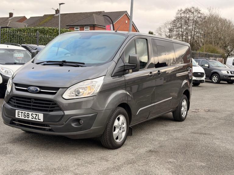 2018 68 FORD TRANSIT CUSTOM 2.0 310 TDCI LIMITED 170PS AUTO LWB CREW VAN GREY