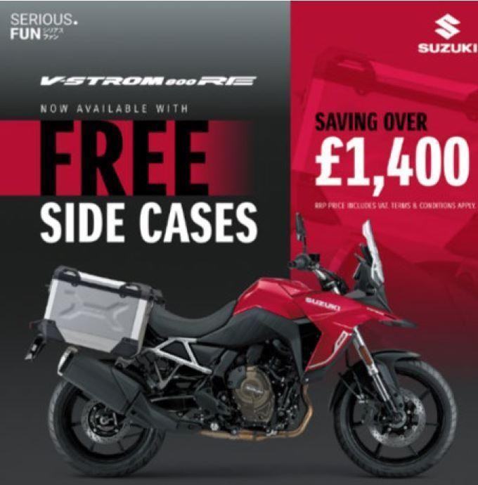 2026 SUZUKI DL800RE V-STROM - NOW FOC PANNIERS WORTH 1400 & 5.9%APR FINANCE