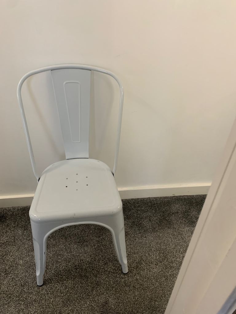 Light grey/ white bistro chair
