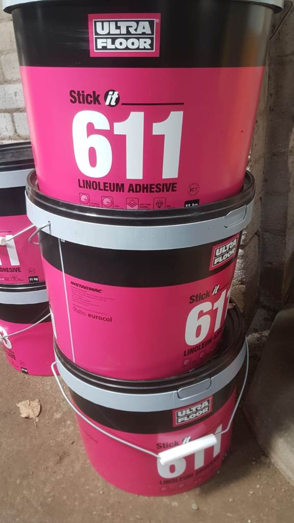 3 x Ultra Floor Stick IT 611 Linoleum Adhesive 11kg  