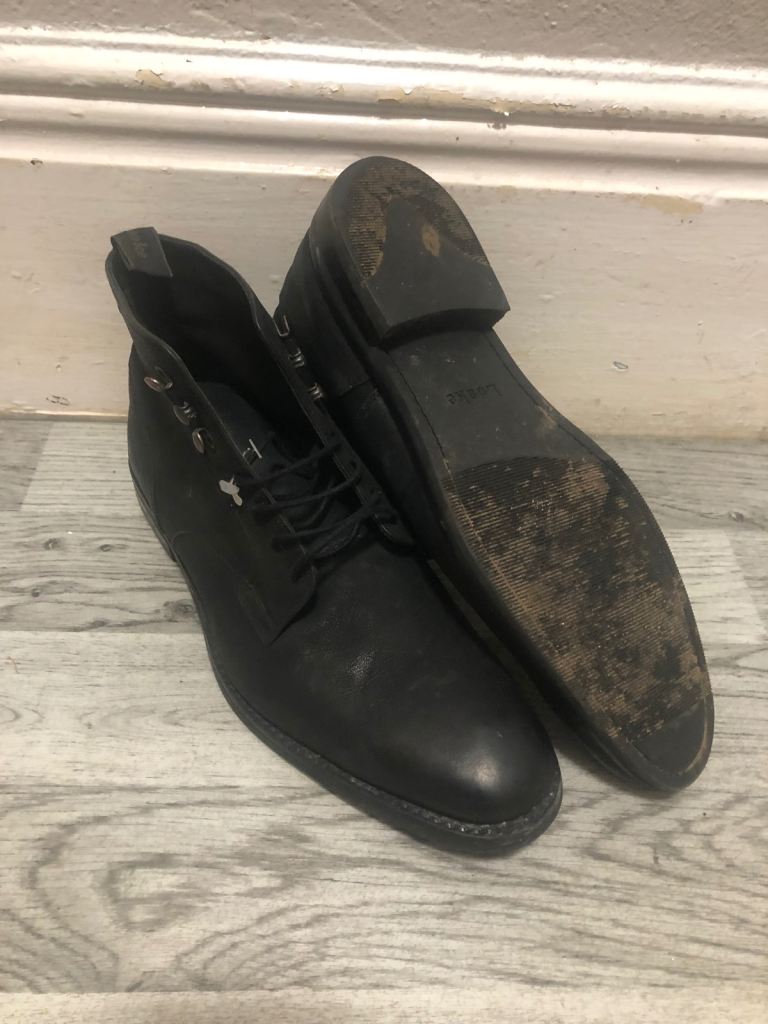 Loake Black Leather Ankle Boots - Good Condition