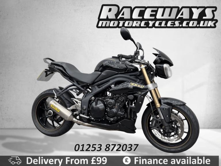 TRIUMPH SPEED TRIPLE 1050 ABS 2013 13 REG 23,879 MILES BLACK USED MOTORCYCLE