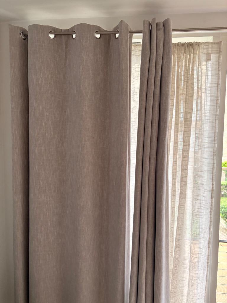Argos Habitat Blackout Eyelet Curtains - Cream - 168x229cm