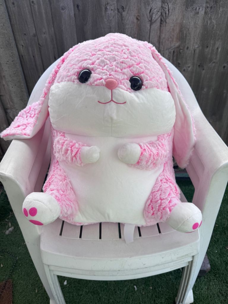 Large pink teddy bear bunny