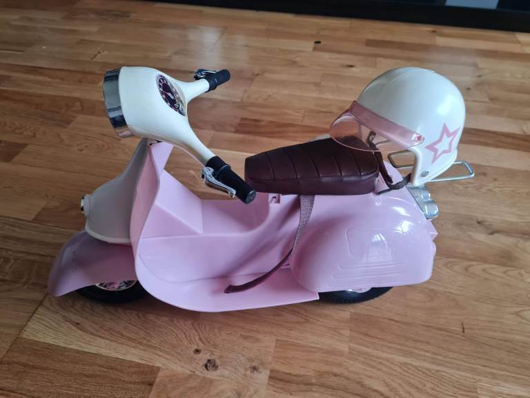Our Generation Vespa Scooter and helmet