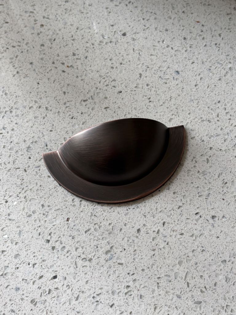Lovely Blackened Copper Cup Pull Handles - New in Packaging
