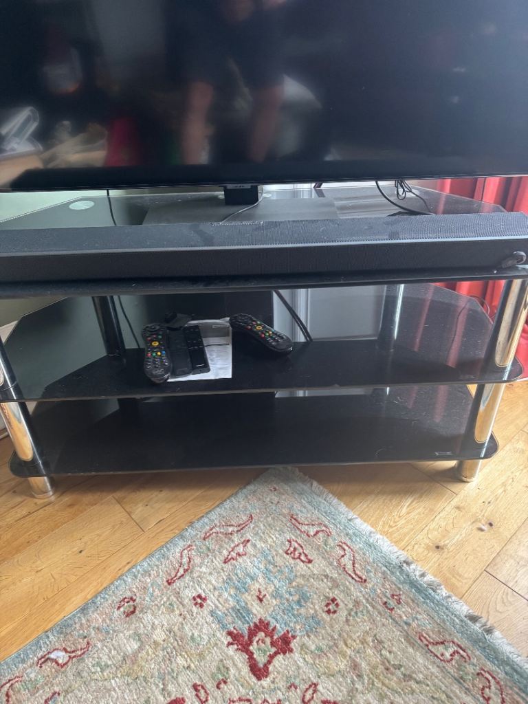Black Glass TV stand 