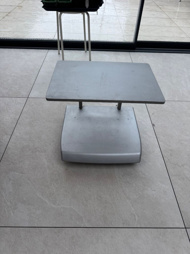 Free - Grey TV Console Table on Wheels – Fair Condition
