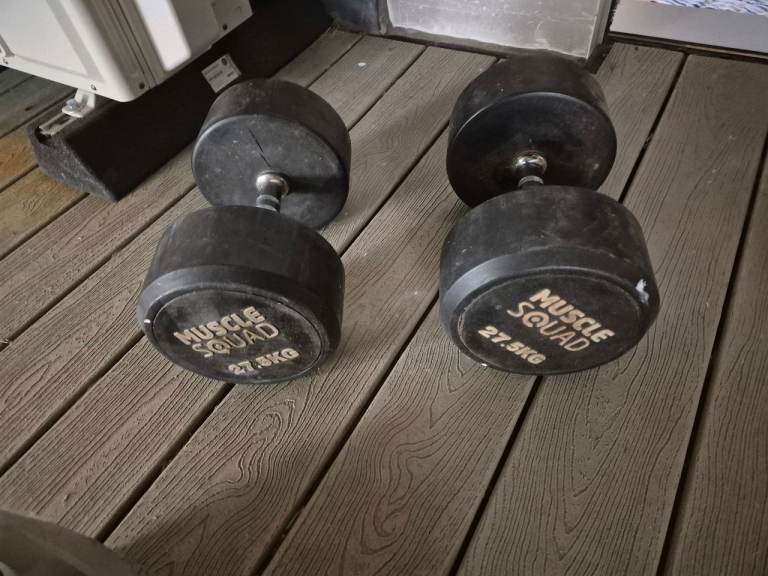 27.5kg each pair of dumbells 