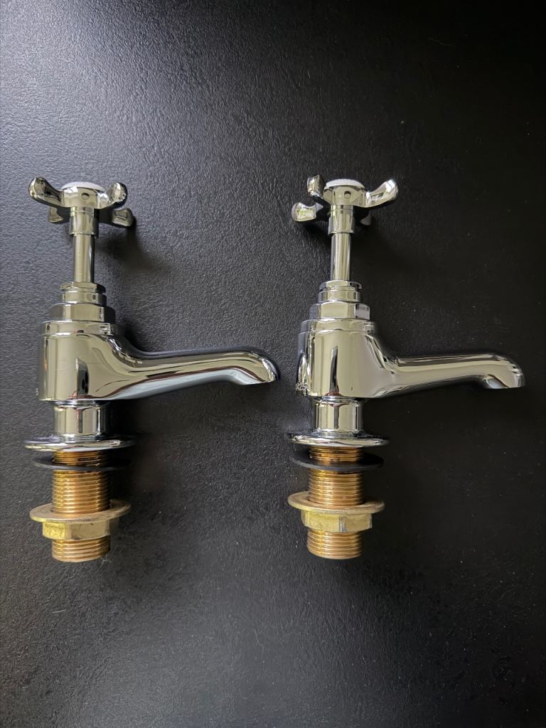Bristan Birmingham Chrome 3/4” Bath Taps, Ceramic Disc 1/4 Turn Movement. New.