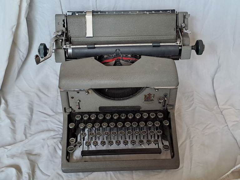 Grey Vintage Imperial Typewriter Model 60 from 1954 (Working) Use as prop?