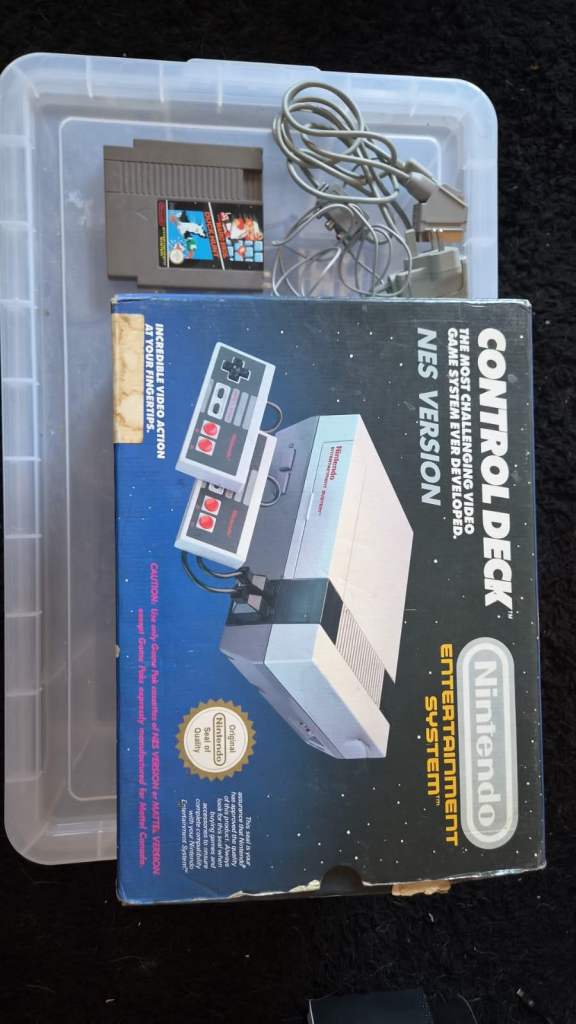 Nintendo NES Control Deck Console with Game & Cables