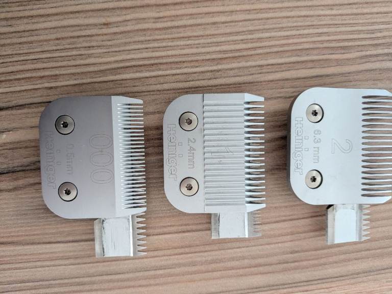 Barber / hairdressing heiniger blades sharp 0, 2, 2.4