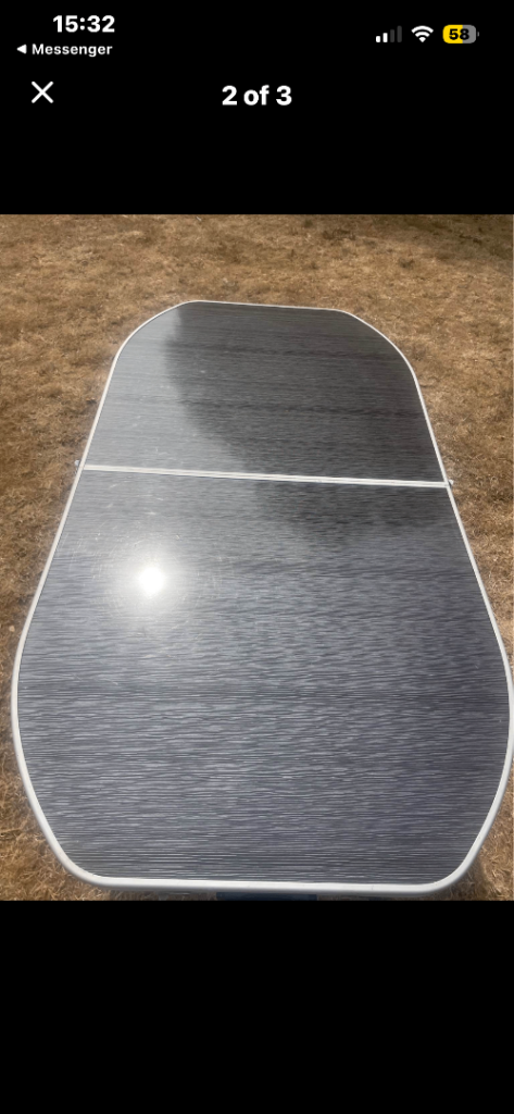 Camping table large oval folding 