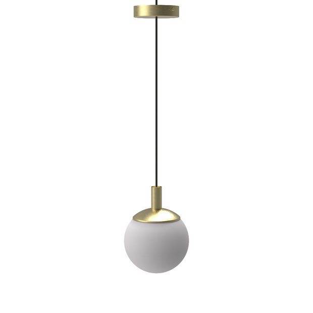 Brushed brass globe light fitting x2 Roper Rhodes