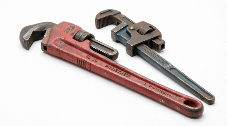 Ridgid & Record Stillson Pipe Wrenches – 18" & 25", Good Condition.