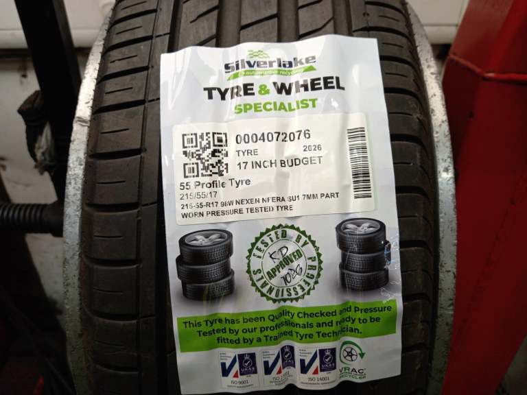 215-55-R17 98w Nexen Nfera Su1 7mm Part Worn Pressure Tested Tyre
