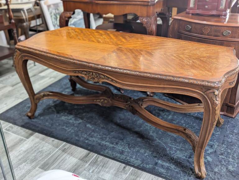 French Style Walnut Coffee Table