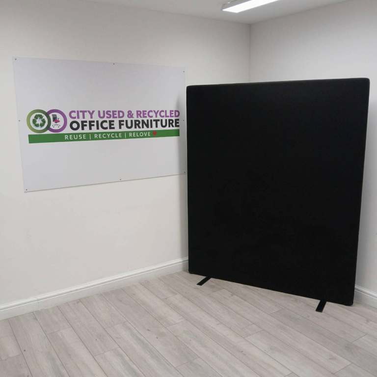 Freestanding Office Screen – Black Fabric – £169 + VAT