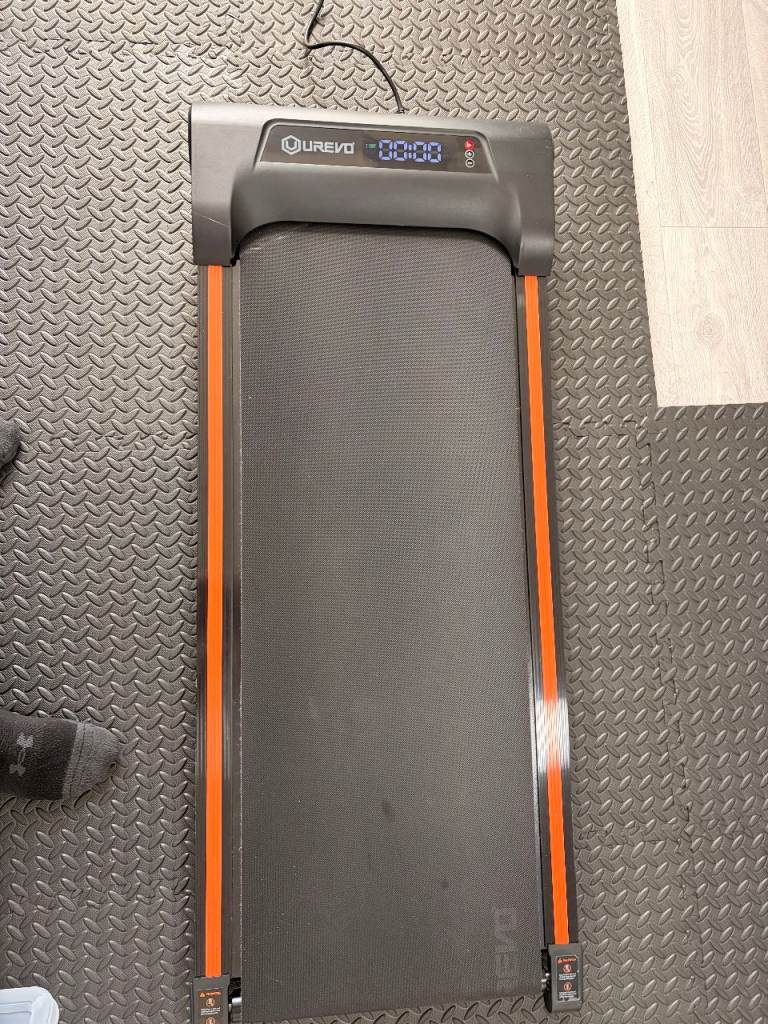 UREVO Walking Pad Treadmill – Compact Under Desk – Remote Control