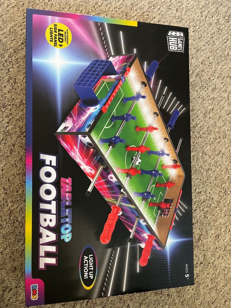 Tabletop Football with LED side panel lights-new in box! 