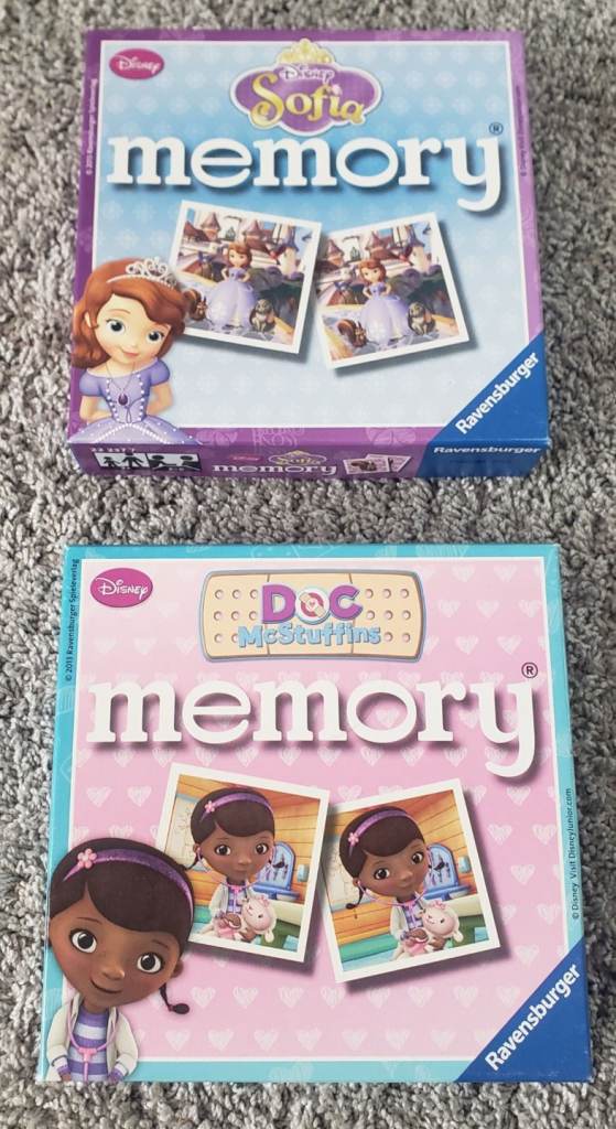 2 x Ravensburger Memory Games Doc McStuffins & Sofia the First.
