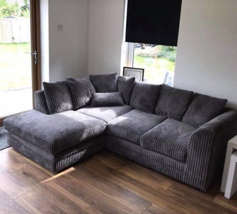 Landlords Love This Dylan Corner Cord Fabric & 3+2 Seater Sofa Set