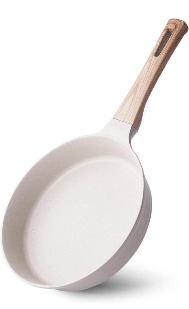 RIOVARM 28cm Frying Pan Nonstick Beige Granite Skillet Induction Gas Electric NEW