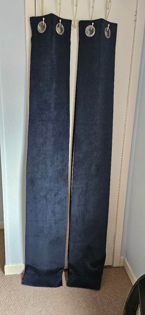 Navy Dunelm curtains 