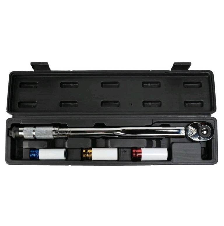 DSD TOOLS 1/2" Ratchet Torque Wrench 40 - 210Nm +3 Impact Sockets 17, 19, 21mm