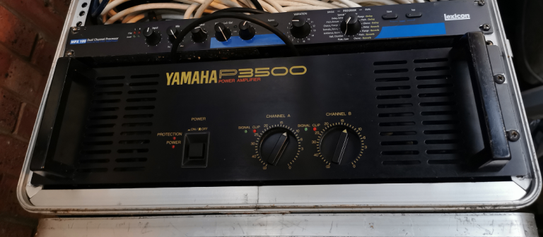 image for Yamaha P3500 pwer Amp and Lexicon reverb in 6U rack case