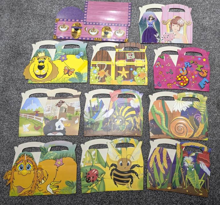 BUNDLE OF KIDS ADULTS PARTY HATS LOOT BAGS BALLOONS TABLECOVER NAPKINS FOOD BOXES