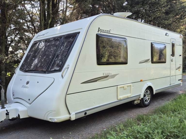Elddis Avante 556 2008 4 5 6 berth fixed bunk bed caravan + mover full size awning