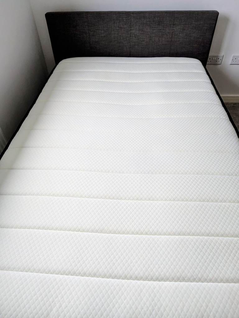 Small double ottoman bed with mattress 