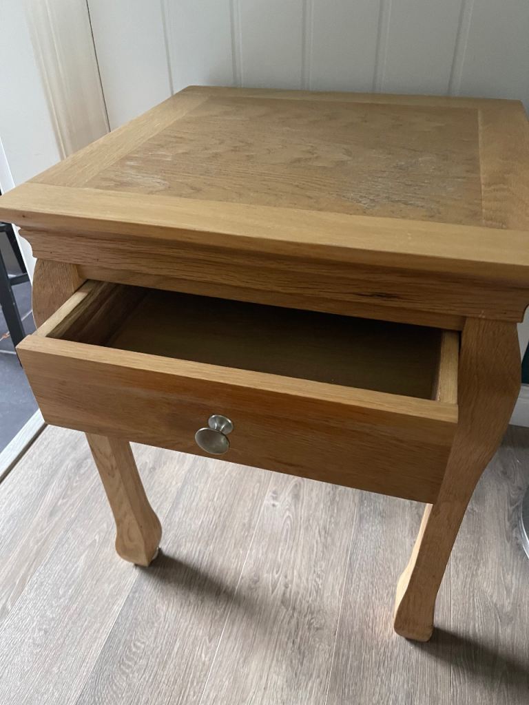 Lovely Small Wooden Bedside Table with One Drawer