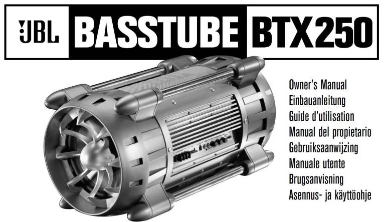 JBL BASSTUBE BTX 250 100/300 WATT AMP ON BOARD TWIN SPEAKERS