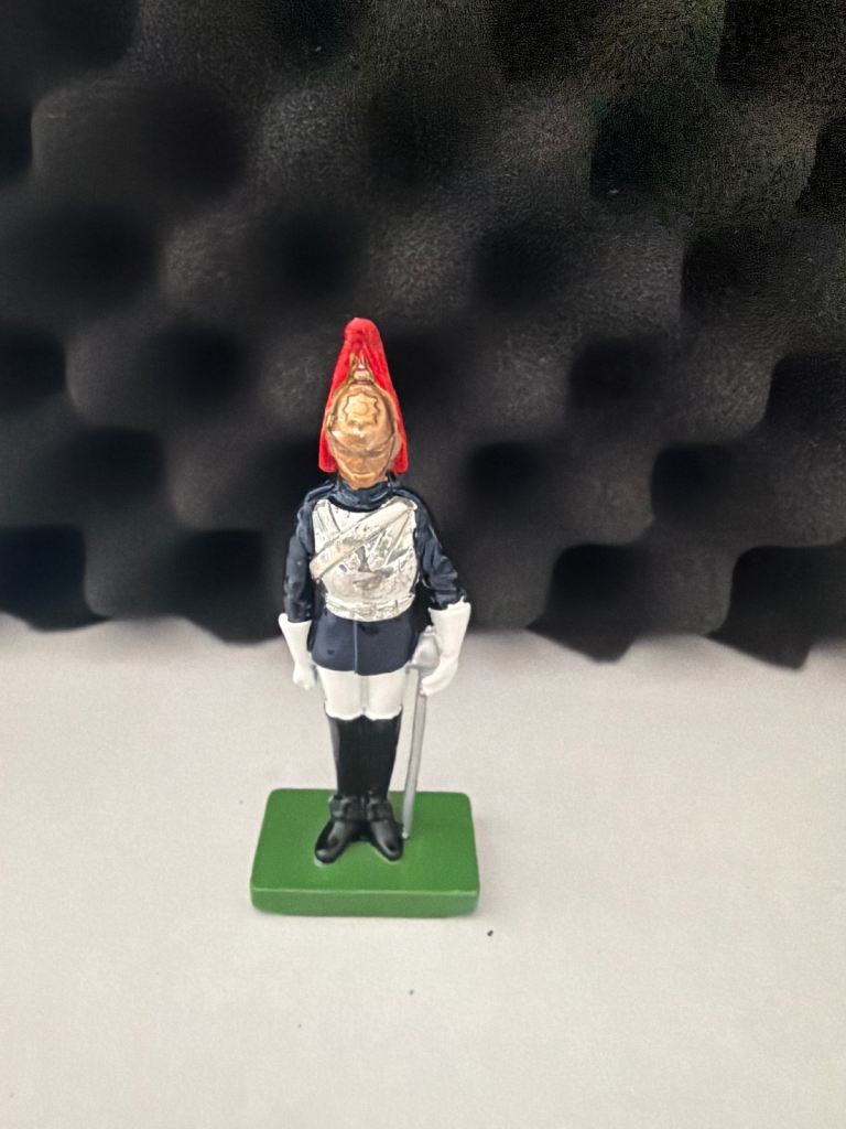Vintage Metal Horseguard Soldier Figurine - Good Condition
