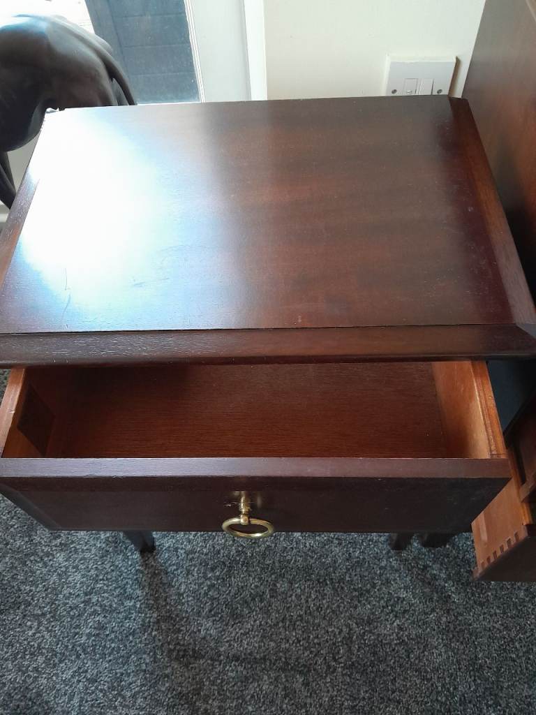 Stag drawers and bedside table