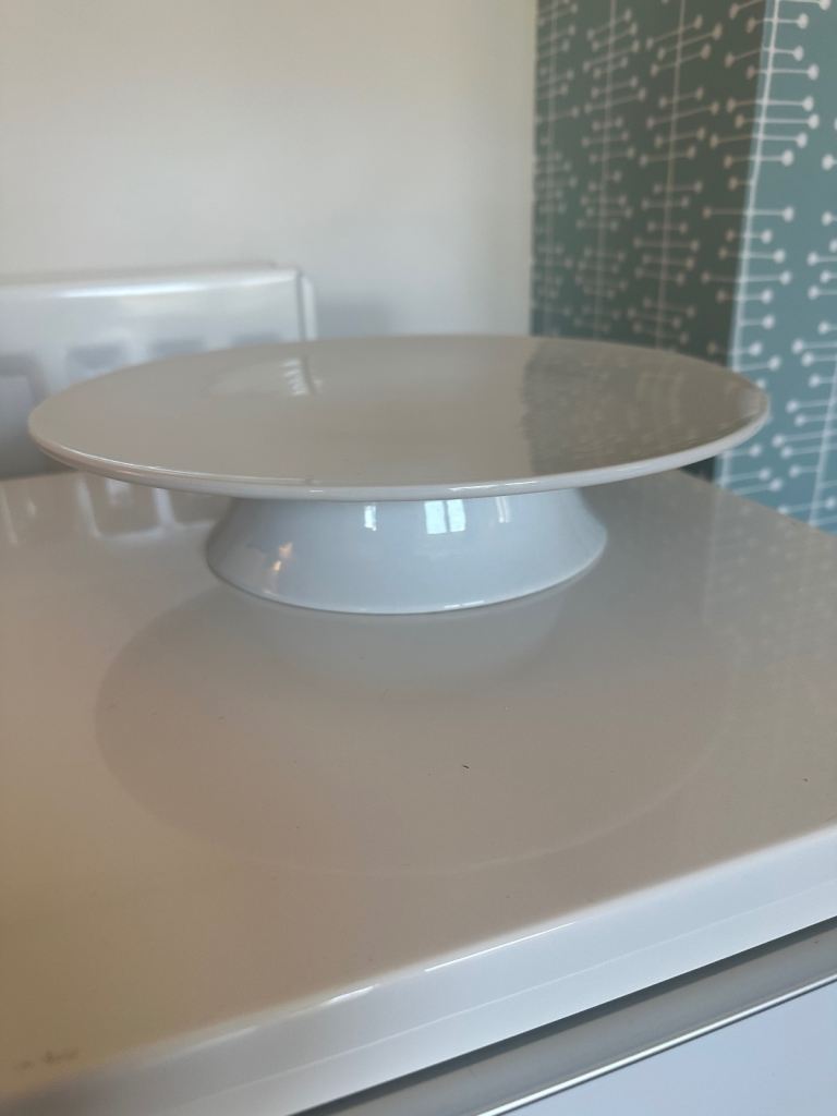 Beautifully Simple White Footed Ceramic Cake Stand