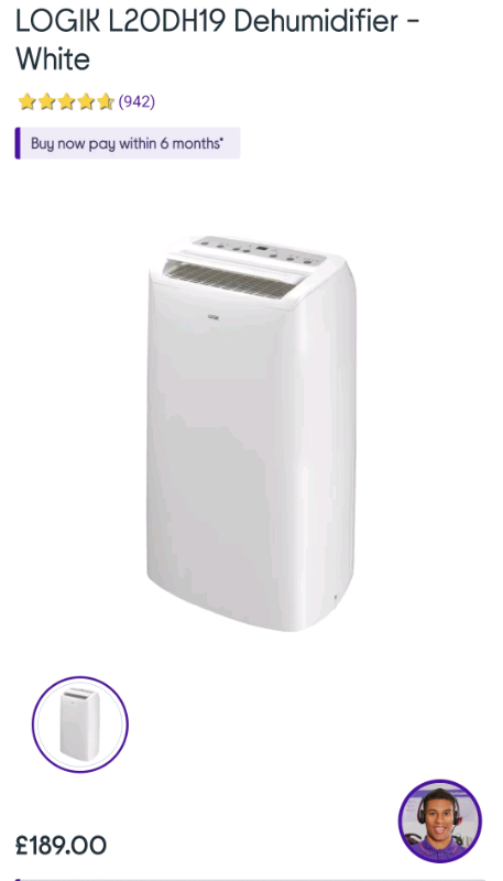 💖20 litre logik dehumidifier brand new💖