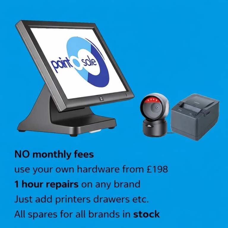 Epos till system retail supermarket phone shop wholesale no monthly fees add printers etc