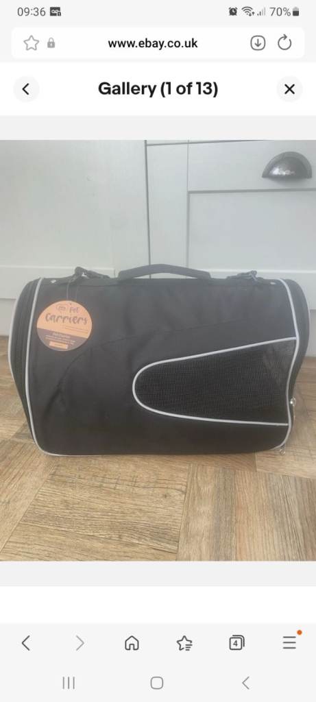Cat carrier from pets at home good used condition lightweight to collect NE10